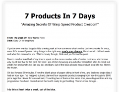 7 Products In 7 Days - PLR Upgrade