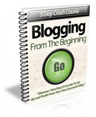 Blogging From The Beginning - PLR