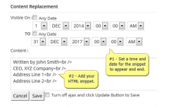 Content Replacement WP Plugin Content Replacement WP Plugin