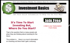 Investment Basics PLR Newsletter