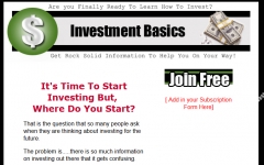 Investment Basics PLR Newsletter Investment Basics PLR Newsletter