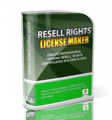 Resell Rights License Maker - Rebrandable Software Resell Rights License Maker - Rebrandable Software