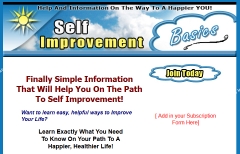 Self Improvement Basics PLR Newsletter Self Improvement Basics PLR Newsletter